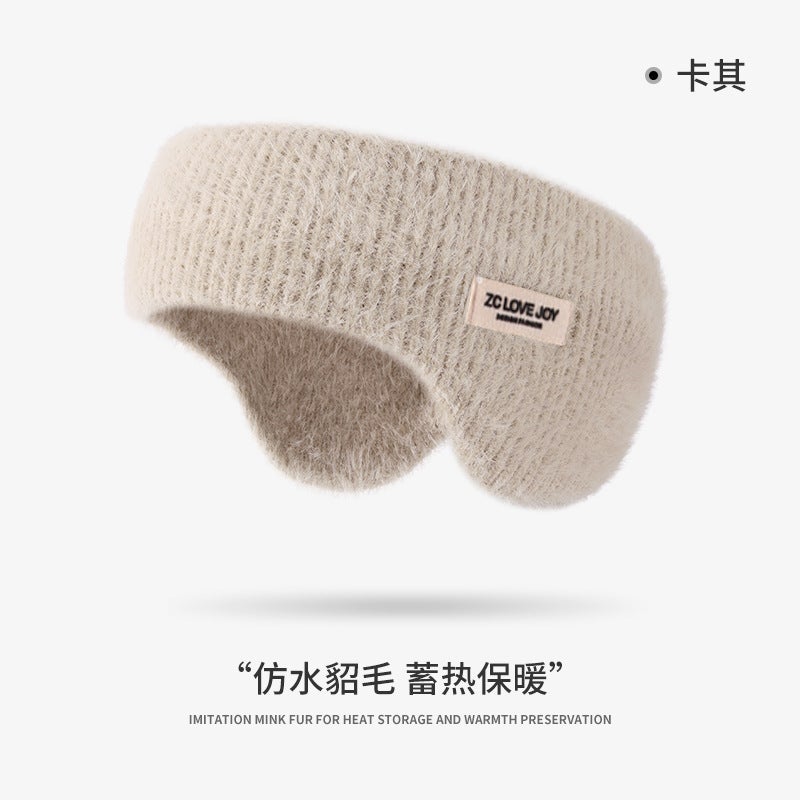 Knitted Earmuffs For Men And Women Outdoor Running Cycling Imitation Mink Velvet Warm Earmuffs Head-Worn - Image 5