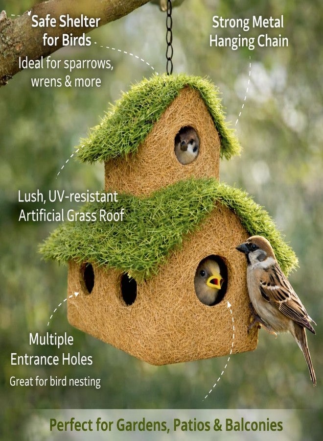liveonce Triple Grass Bird Houses - Image 3