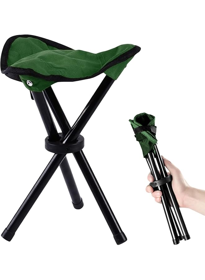 Excefore Tripod Camping Stools Lightweight Portable Folding Camping Chair Small 3 Legged Canvas Stool For Outdoor Adventures Fishing Beach Bbq Picnic And Travel - Image 1
