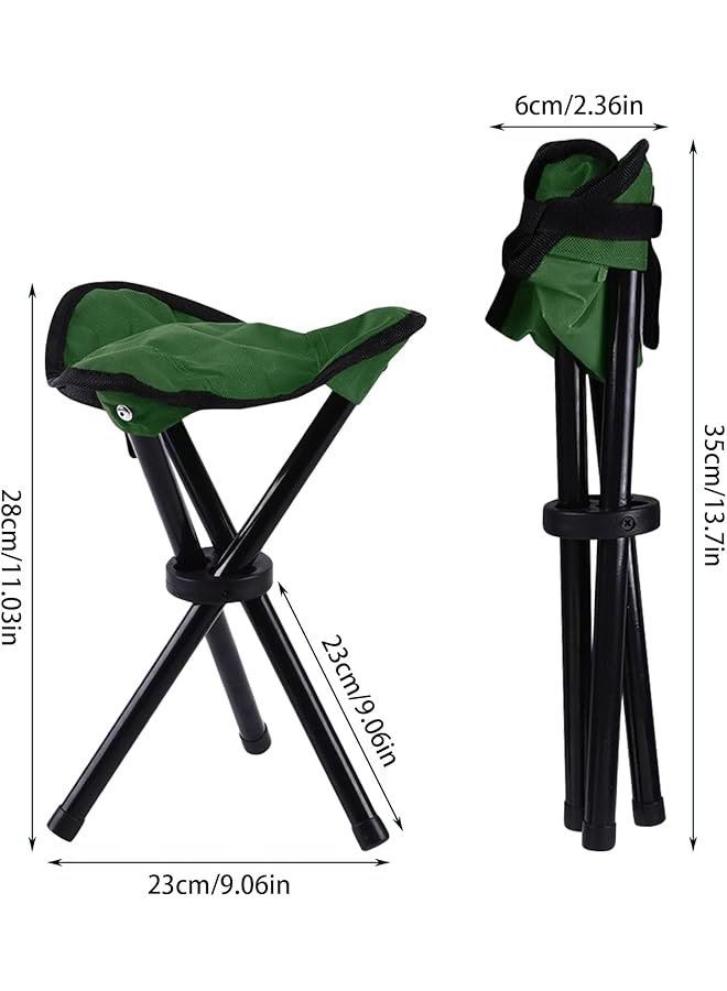 Excefore Tripod Camping Stools Lightweight Portable Folding Camping Chair Small 3 Legged Canvas Stool For Outdoor Adventures Fishing Beach Bbq Picnic And Travel - Image 3