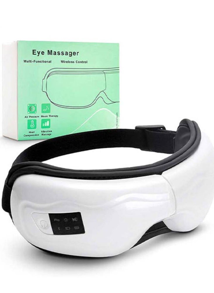 جهاز تدليك العين متعدد الوظائف تحكم لاسلكي، لون أبيض - Image 1