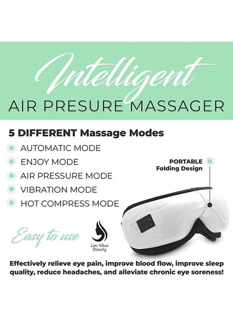 جهاز تدليك العين متعدد الوظائف تحكم لاسلكي، لون أبيض - Image 2