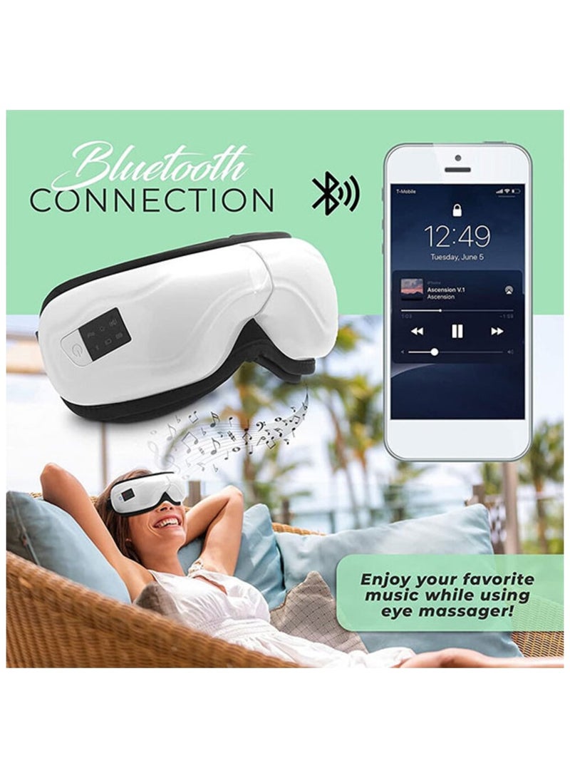 جهاز تدليك العين متعدد الوظائف تحكم لاسلكي، لون أبيض - Image 3