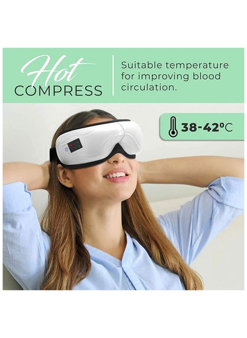 جهاز تدليك العين متعدد الوظائف تحكم لاسلكي، لون أبيض - Image 4