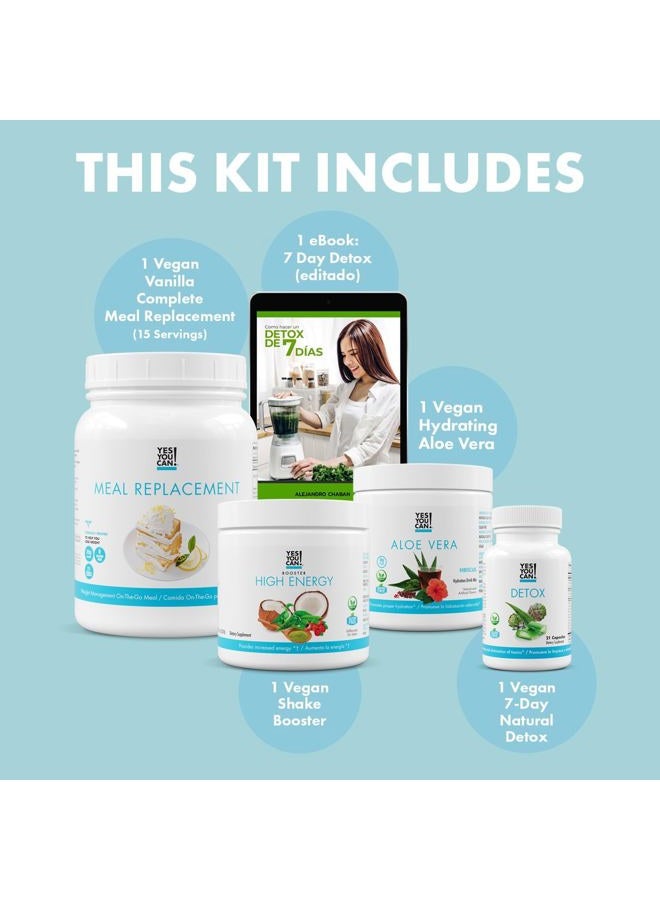 Yes You Can Detox Plus Kit - (Meal Replacement Vanilla, Aloe Vera Mango) - Image 2