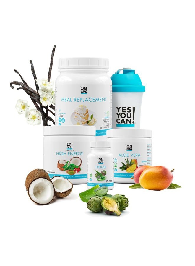 Yes You Can Detox Plus Kit - (Meal Replacement Vanilla, Aloe Vera Mango) - Image 1