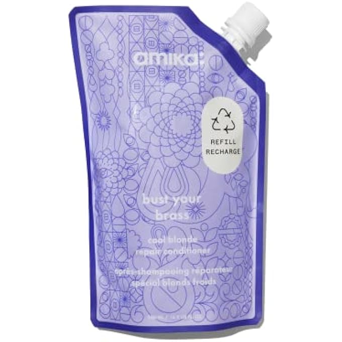 amika BUST YOUR BRASS COOL BLONDE REPAIR CONDITIONER, 500ML - Image 1