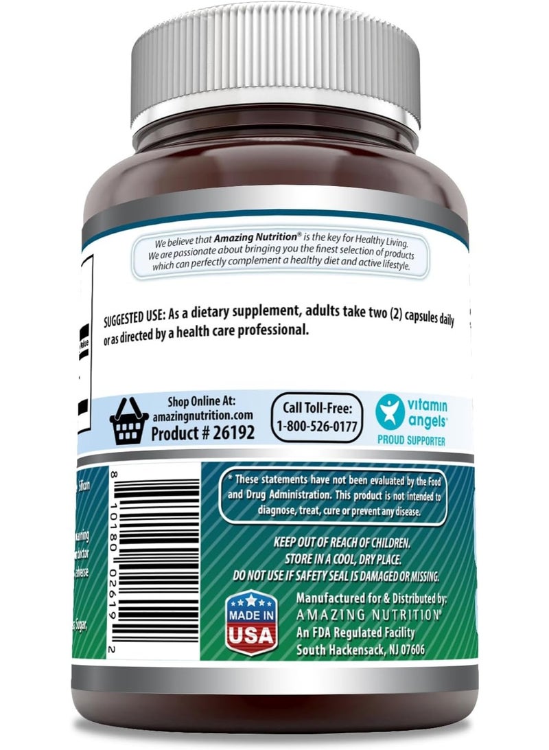 Amazing Nutrition Amazing Formulas NAC (N-Acetyl-L-Cysteine) Supplement | 600 Mg per Serving | 250 Capsules | Non-GMO | Gluten Free | Made in USA - Image 3