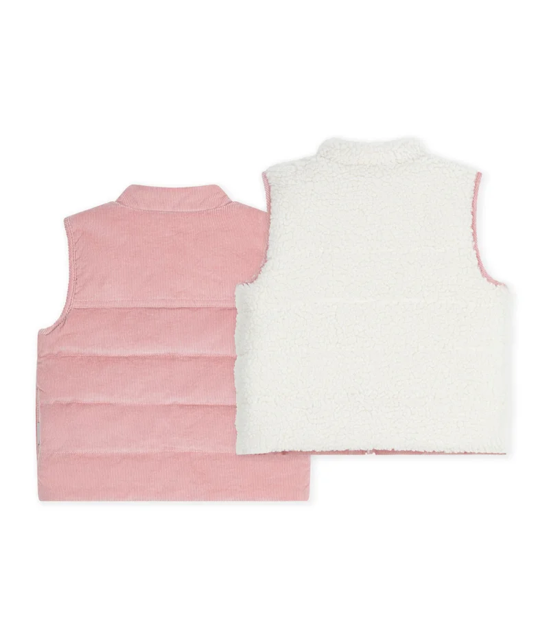 بيتي باتو Babies' Sleeveless Reversible Sherpa Velour Puffer Jacket