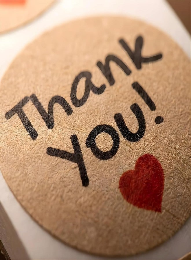 Crackles Thank You Stickers Roll – 500 * 2 Pcs 1 Inch Round Paper Stickers with Heart Design | Self Adhesive Thank You Labels for Small Business, Gift Packing, Return Gifts, Envelopes & DIY Crafts - Image 4
