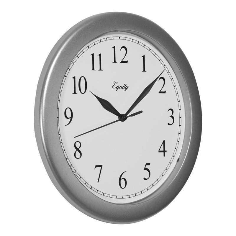 Equity by La Crosse Equity 25206 10" Basics Silver Quartz Analog Wall Clock - Image 4
