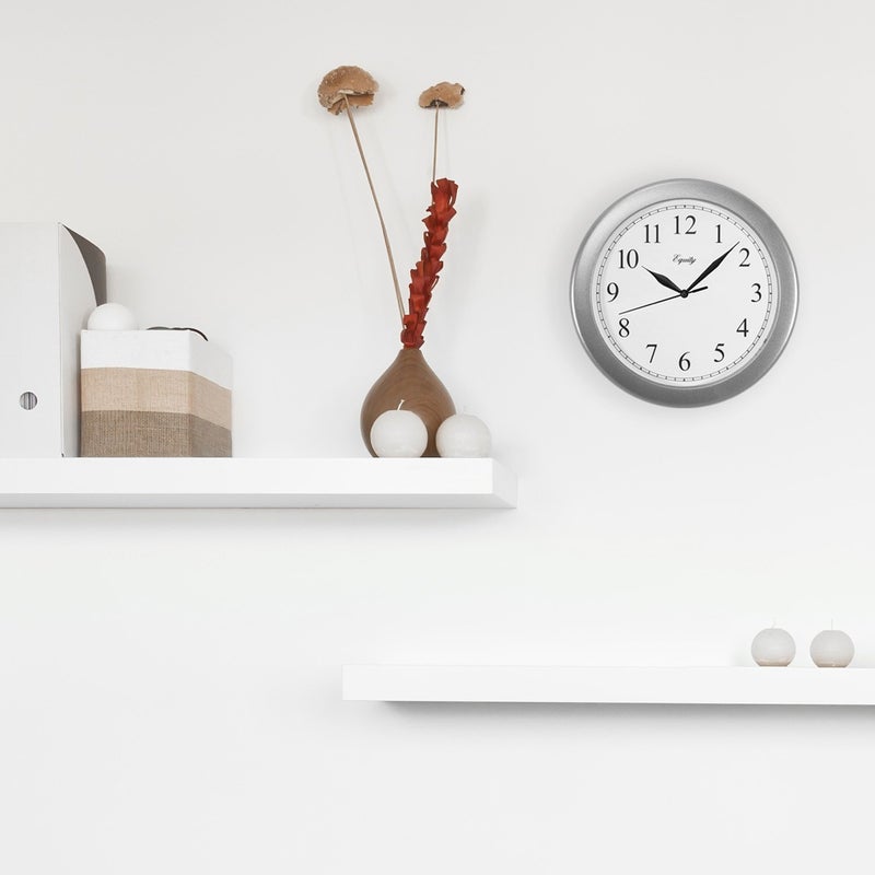 Equity by La Crosse Equity 25206 10" Basics Silver Quartz Analog Wall Clock - Image 3