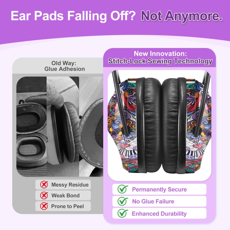 ZOHAN EM030 Kids Ear Protection, Noise Cancelling Headphones Ear Muffs for Autism Sensory, Safety Noise Reduction Hearing Protection for Monster Truck/Concerts/Fireworks/Air Shows - Image 2
