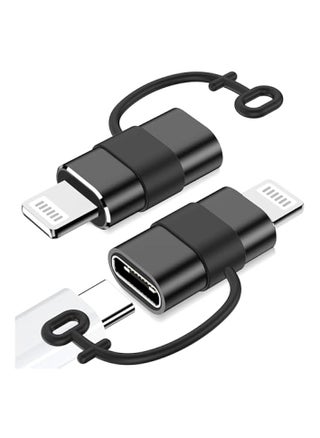 USB C to Lightning Adapter-2 Pack, 27W PD Fast Charging for iPhone 14/13/12/11,for iPad Pro/Air/Mini,for AirPods,Support Data Sync,Not for Headphone/Audio/OTG,with Anti-Lost Loop, Black - pzsku/ZA5F200EED9432FB253F4Z/45/_/1731325841/efaeefe0-6364-44b5-b4d1-7494a3e98a06