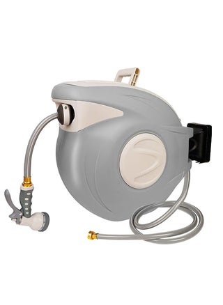 Retractable Hose Reel 65.6 FT + 6.6 FT – Heavy Duty Auto Rewind Garden Hose Reel with 9-Pattern Nozzle, Any Length Lock, Slow Return System, 180° Swivel Bracket – Wall Mounted for Lawn, Car Wash, Pets & More - pzsku/ZA5F20E1B6865B2E2EA54Z/45/1749738840/a26fc7a7-2b1c-4d35-b383-4e81df5b6f0a