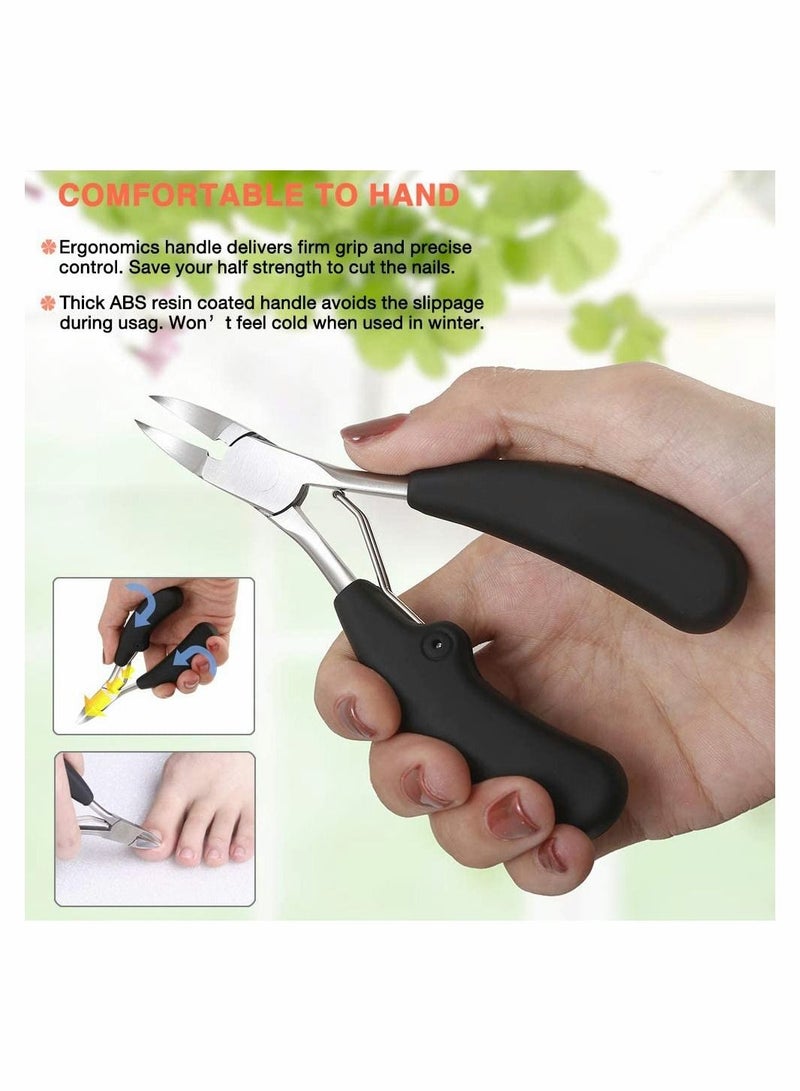 SYOSI Toenail Clippers, Nail Clippers Trimmer for Thick or Ingrown Toenails, Fingernail Clipper Stainless Steel Clippers Scissors - Image 5