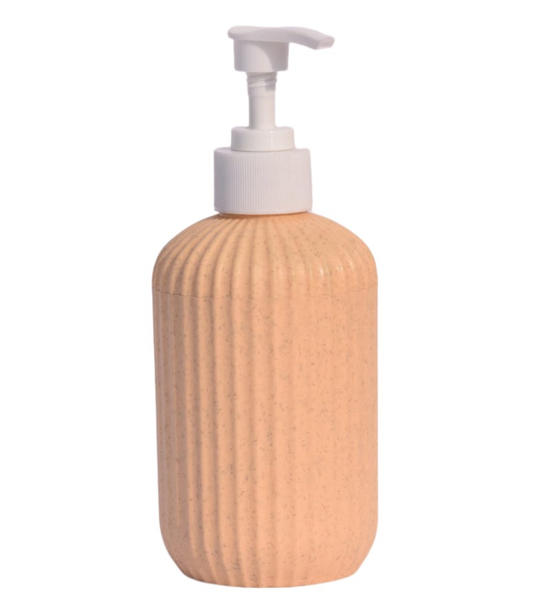 EMOH ROCED Soap Shampoo Conditioner Hand Wash Gel Dispenser Liquid Soap Sanitizer Dispenser for Bathroom Basin Kitchen Sink 350Ml (Pack of 1, Beige) - Image 2