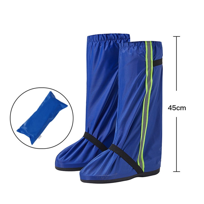 Waterproof Rain Boot Shoe Covers with Reflective Strips for Men and Women Camping Hiking Fishing Traveling - Image 2