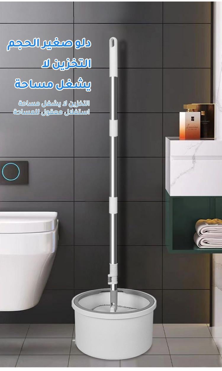نظام مسح دوار بدون استخدام اليدين مع دلو | تفريغ تلقائي، تنظيف جاف/رطب وفصل الماء النظيف/المتسخ - Image 5