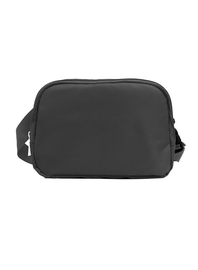 Unisex Mini Belt Bag with Adjustable Strap Casual Waterproof Crossbody Waist Pack for Workout Running Traveling Hiking Black - Image 1