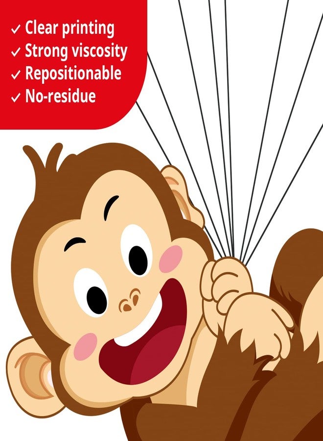 DECOWALL SG-2202 Balloons Monkey Wall Stickers Cartoon Monkeys Decals for Kids Children Baby Bedroom Nursery Living Room Art Home Decor Decoration Removable - Image 4