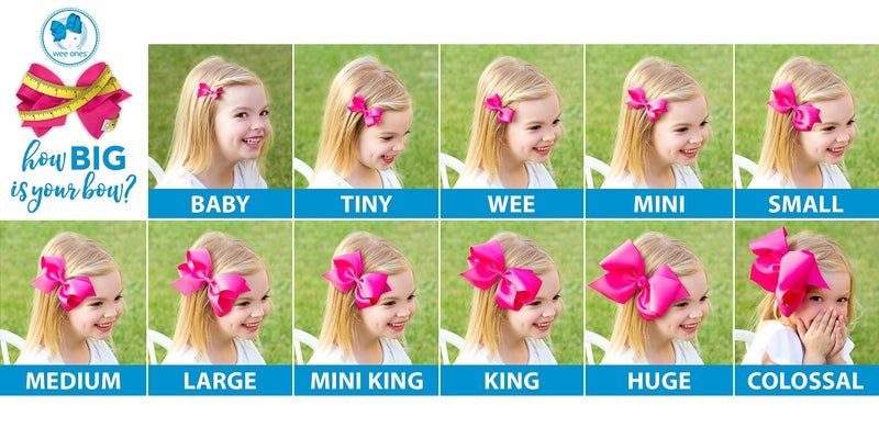 Wee Ones Girls' 3 pc Set Solid Grosgrain Variety Pack on a WeeStay No-Slip Hair Clip, Small, Red, Yellow, and Green - Image 5