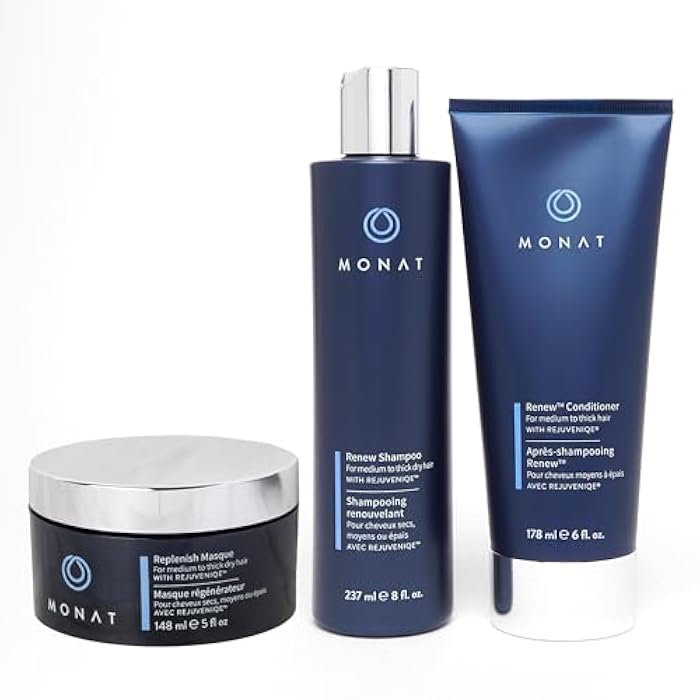 monat Renew™ Hydrating Hair Care System - Shampoo, Conditioner, and Masque System for Dry, Brittle Hair (8 oz/6 oz/5 oz) - Image 1