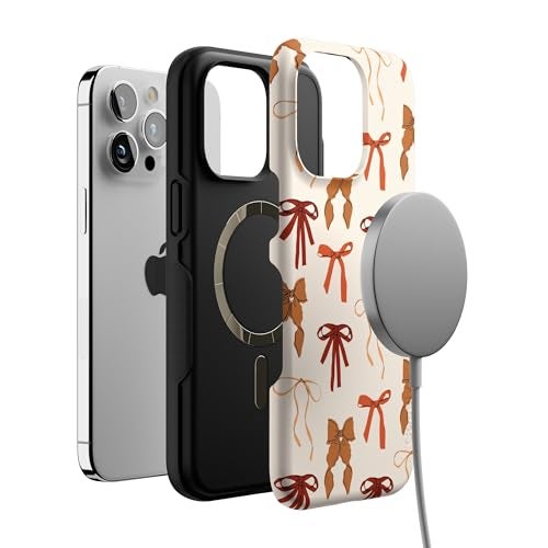 Casely iPhone 15 Pro Max Case | Fall Girlie | Pumpkin Spice Bows | Bold Protective Design | MagSafe Compatible Design - Image 4