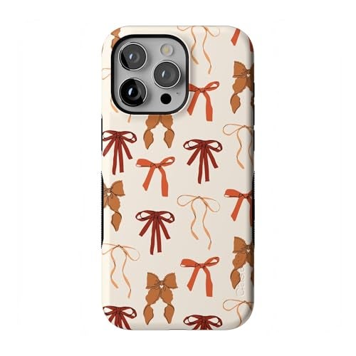 Casely iPhone 15 Pro Max Case | Fall Girlie | Pumpkin Spice Bows | Bold Protective Design | MagSafe Compatible Design - Image 1