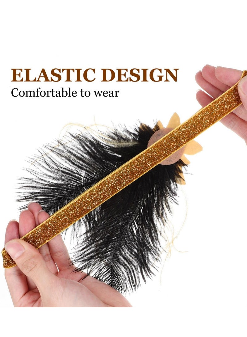 Flapper Headband Roaring 1920s Gatsby Costume Headwear Sequin Wedding Headpiece Accessories  for Women for Art Decor Pageant Themed Party - Image 4