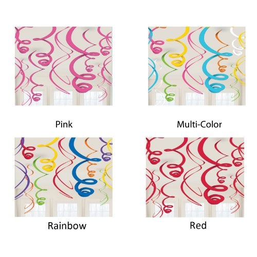 Amscan DEC SWIRL PL WHITE (12/144) - Image 2