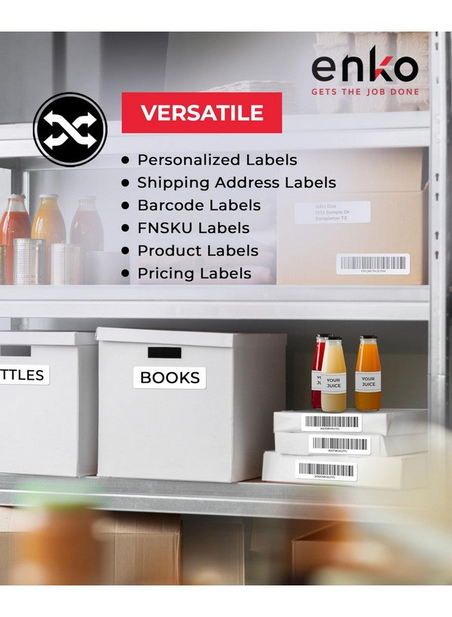 enKo Products Enko Compatible For Dymo 30252 Labels (11/8 X 31/2) Label For Dymo Labelwriter 450 Turbo Printer And 4Xl Direct Thermal Address Shipping And Barcode Labels (12 Rolls 4200 Labels) - Image 5