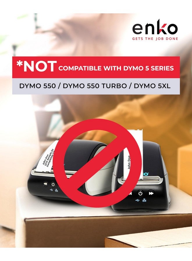 enKo Products Enko Compatible For Dymo 30252 Labels (11/8 X 31/2) Label For Dymo Labelwriter 450 Turbo Printer And 4Xl Direct Thermal Address Shipping And Barcode Labels (12 Rolls 4200 Labels) - Image 2