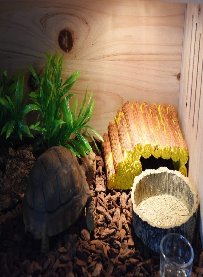 OMEM Reptile Natural Bowl Food and Water Dish Resin Made (Tree bark) - Image 5