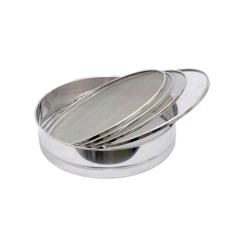 faas Stainless Steel 4 in 1Interchangeable Sieve Set of 5, Flour Chalni, Spices, Food Strainers, Atta Chalni, Jaali Channi Atta Maida Strainer Kitchen Tools Pack of 1 - Image 2