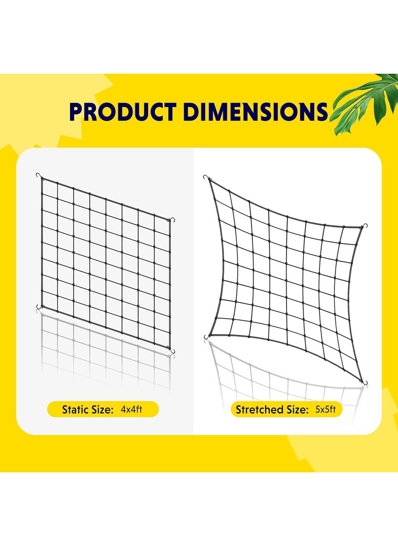 iPower iPower Elastic Trellis Netting for 5x5FT Grow Room HeavyDuty Plant Net with Hooks Flexible Hydroponics Support for Indoor Plants Gardening and Horticulture  - Image 5