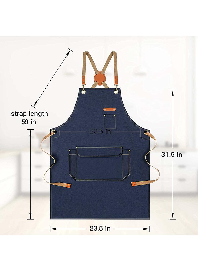 Y&D Creative Design Thickened Canvas Gardening Waterproof Coffee Work Apron - Image 3