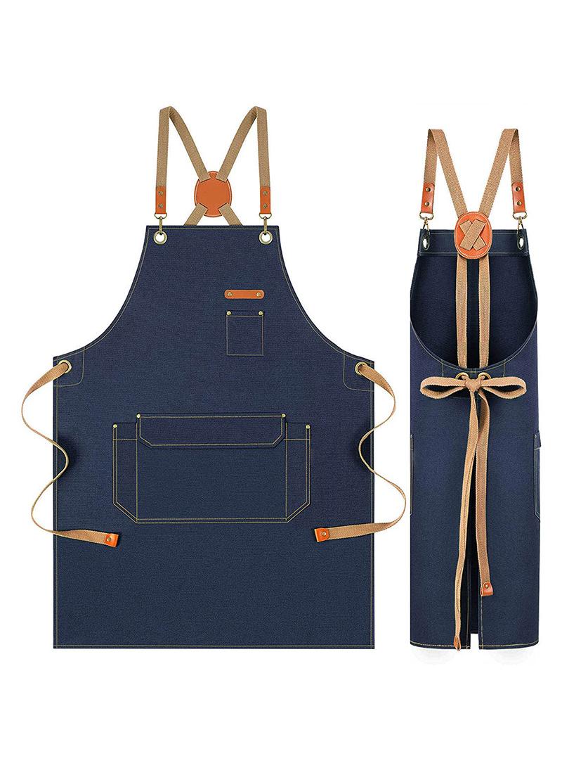 Y&D Creative Design Thickened Canvas Gardening Waterproof Coffee Work Apron - Image 1