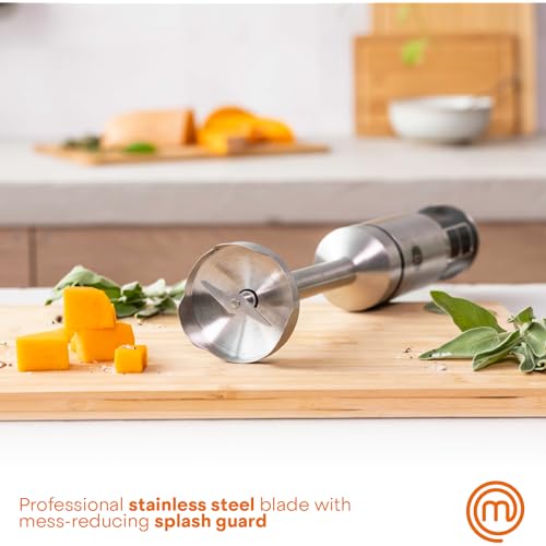 MasterChef Immersion Blender Handheld, Stainless Steel Hand Held Blending Stick Emulsifier, Puree Blender for Making Baby Food, Soup, Sauces etc, Powerful 400W Motor with Variable Speed Control - Image 2
