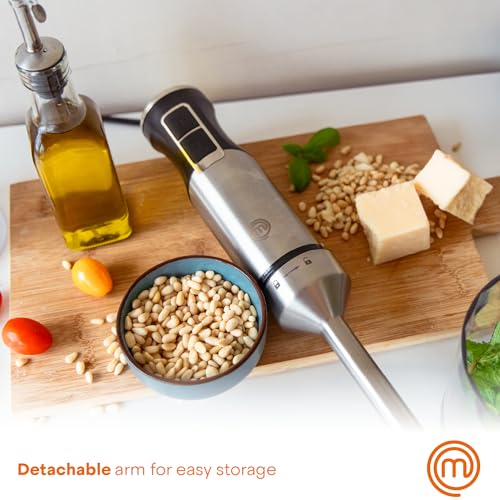 MasterChef Immersion Blender Handheld, Stainless Steel Hand Held Blending Stick Emulsifier, Puree Blender for Making Baby Food, Soup, Sauces etc, Powerful 400W Motor with Variable Speed Control - Image 5