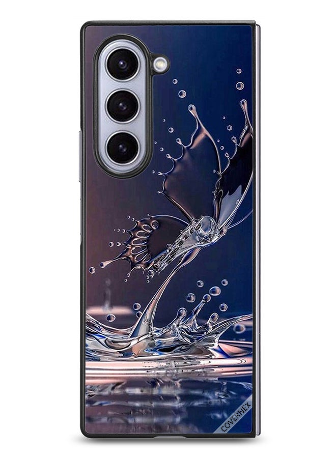 Covernex Samsung Galaxy Z Fold6 Protective Case Cover Water Drops Butterfly - Image 1
