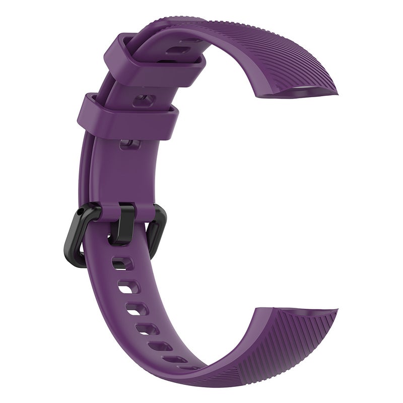 Silicone Fitness Tracker Replacement Band - Waterproof Sweatproof Colorful Purple Activity Accessory for Huawei Honor Band 4/Band 5 - Image 1