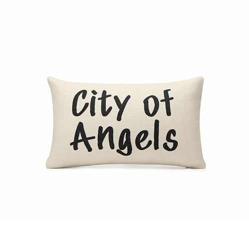 TwoDays Stockholm City of Angels Pillow Cover Modern Style Chic Room Decor Trendy Word Print Throw Pillow for Apartment Dorm Luxury Fashion Aesthetic Case for Home Bedroom - Image 1