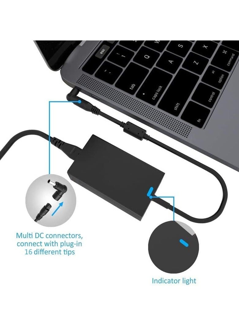 Green Tiger 65w Universal Laptop Charger AC Adapter for Hp Dell Toshiba IBM Lenovo Acer Asus Samsung Sony Fujitsu Gateway Notebook Ultrabook with 5V 2.4A Fast Charging USB Port,15-20V auto-regulation., Black - Image 4