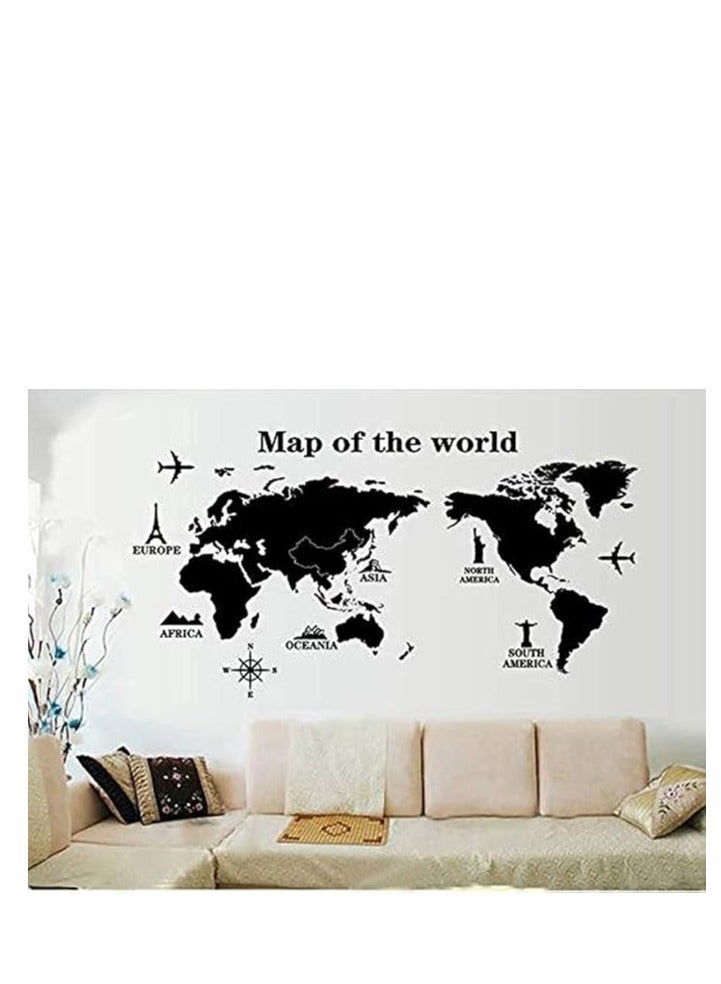 Today Idea World Map Fresh Style Wall Sticker Livingroom Background Decor Mural Decal Wall Paper - Image 1