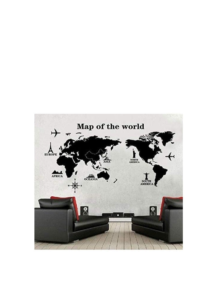 Today Idea World Map Fresh Style Wall Sticker Livingroom Background Decor Mural Decal Wall Paper - Image 2
