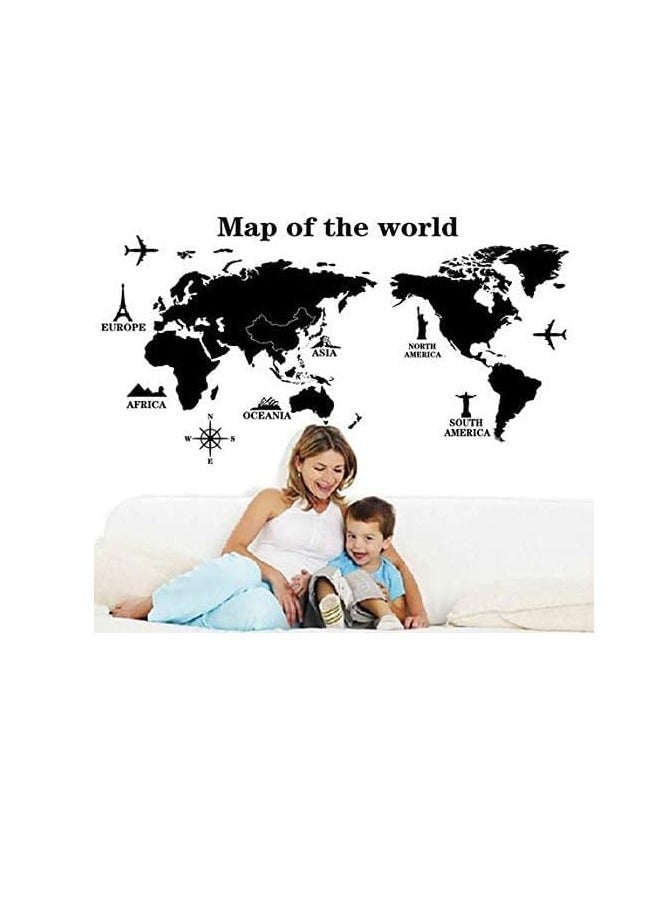 Today Idea World Map Fresh Style Wall Sticker Livingroom Background Decor Mural Decal Wall Paper - Image 3