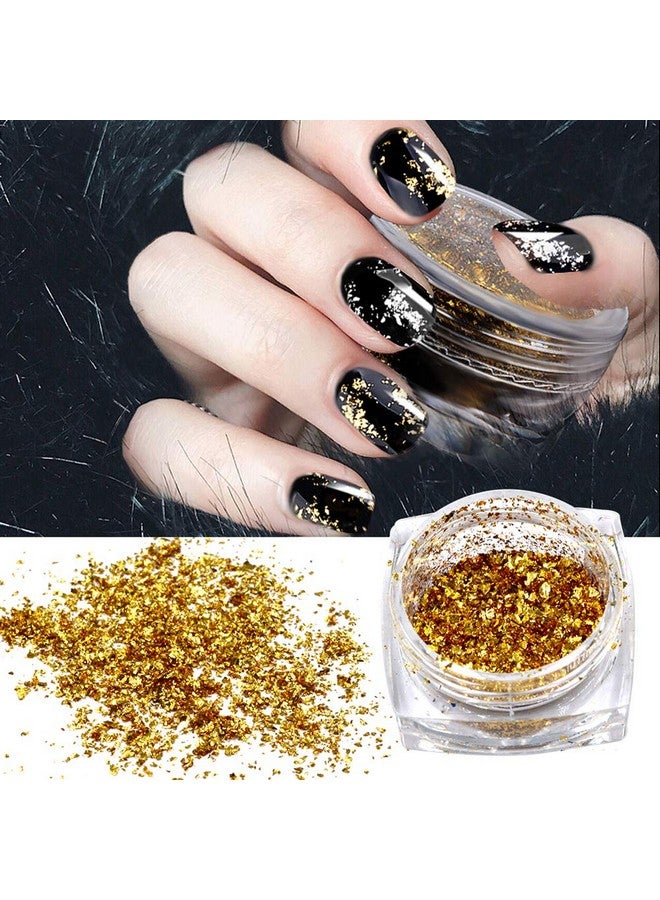 يس ليدي بودرة صبغية بتأثير المرآة من YesLady لتزيين الأظافر، بريق غير منتظم، رقائق ترتر من الألومنيوم، 6 ألوان - Image 4