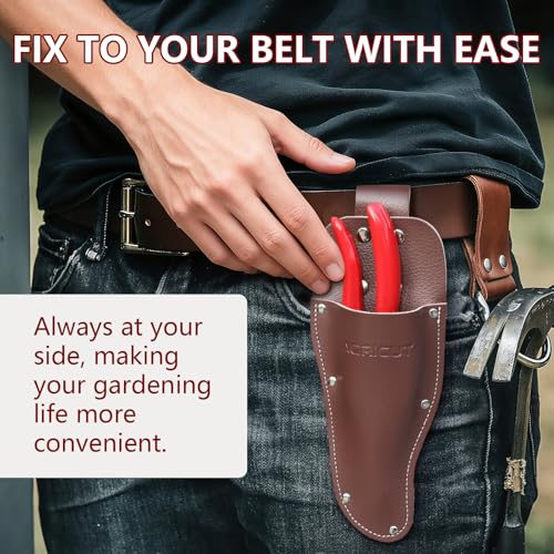 AGRICUT Pruning Shears, 7/8-Inch Cut Capacity Hand Clippers, Bypass Pruners, Gardening Scissors with Sharp Steel Blade (Aluminum Handle, High Carbon Steel PRO with Sheath) - Image 5