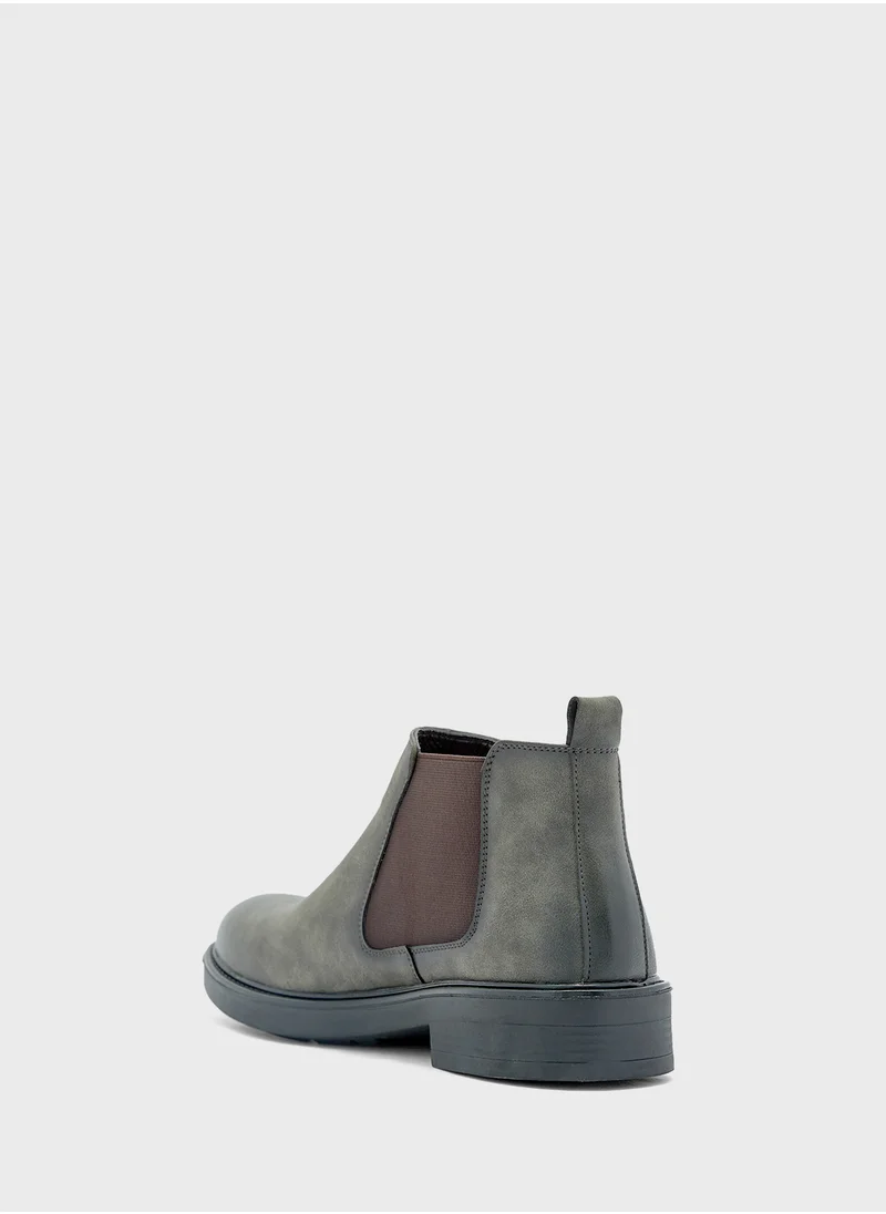 Robert Wood Nubuck Casual Chelsea Boots